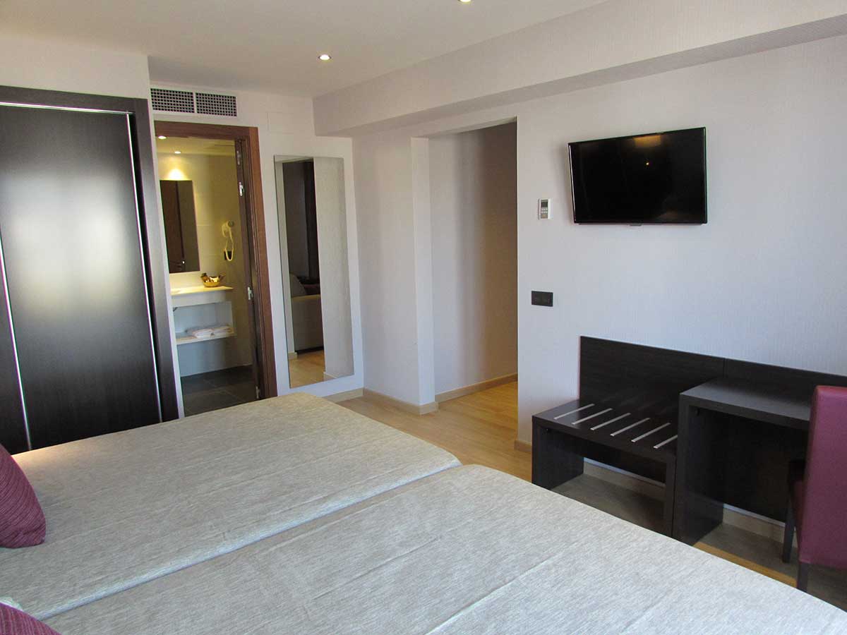 Habitación Suite  hasta 4 personas con 2 camas de 200 x 135 cm+ 1 sofá-cama