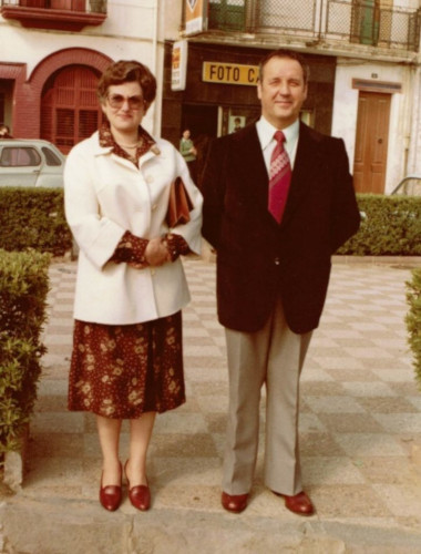 Los inicios:  Fotografía de los padres de la actual propiedad Pepito Marès y Maria Bermúdez